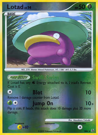 Lotad SH4 Pokemon card