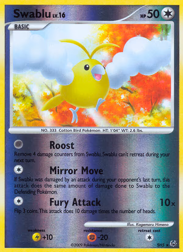 Swablu SH5 Pokemon card