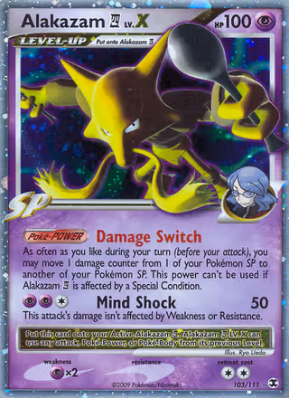 Alakazam E4 LV.X 103/111 Pokemon card