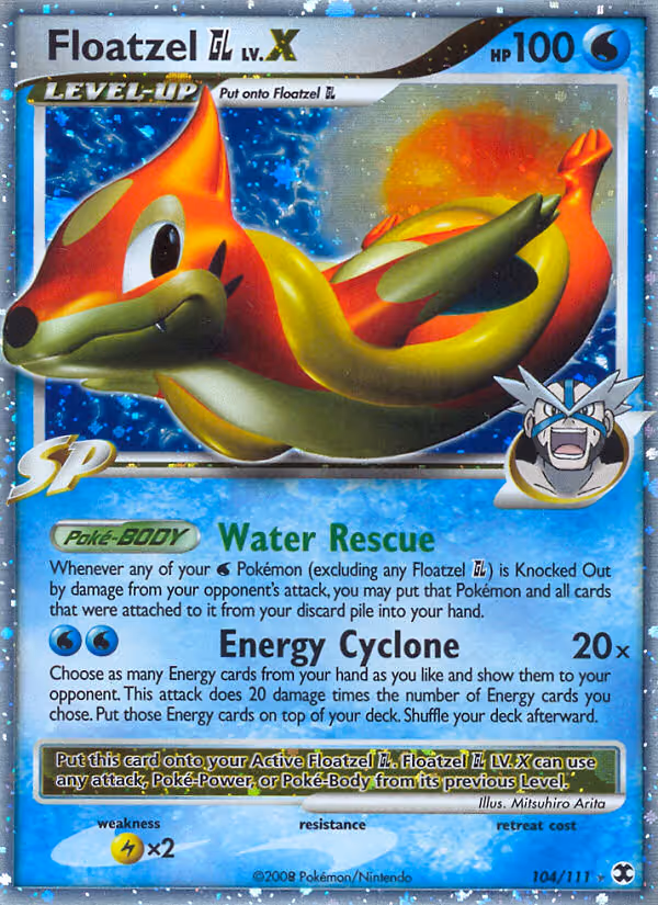 Floatzel GL 104/111 Pokemon card