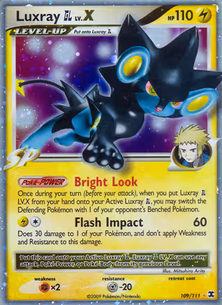 Luxray GL LV.X 109/111 Pokemon card