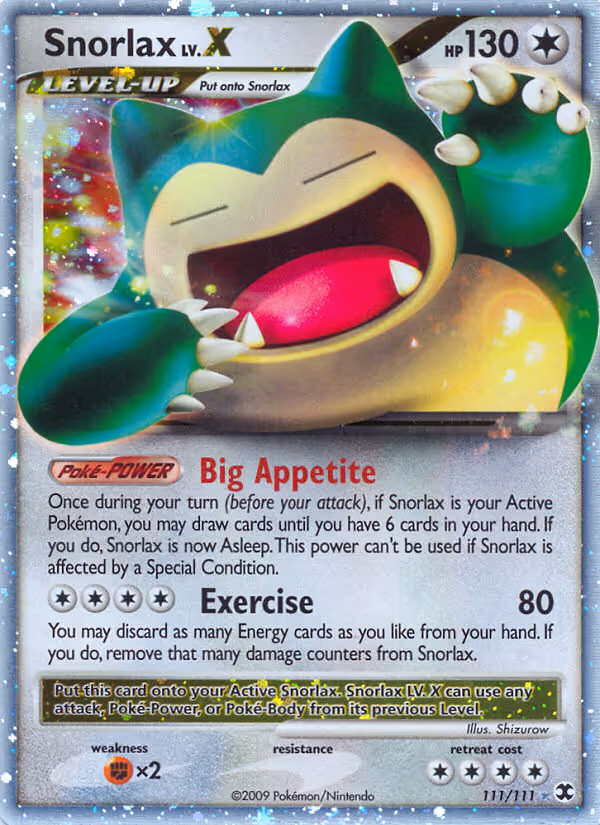 Snorlax Pokemon card