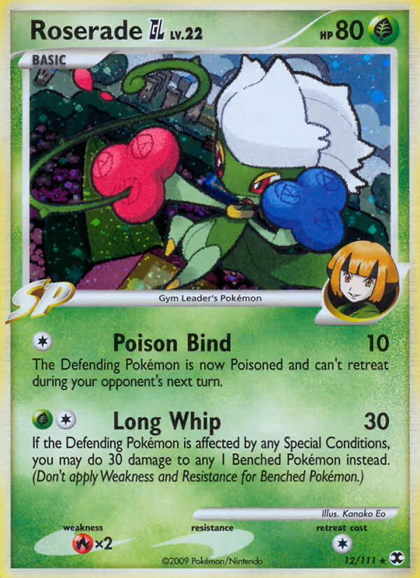 Roserade GL 12/111 Pokemon card