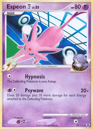 Espeon E4 18/111 Pokemon card