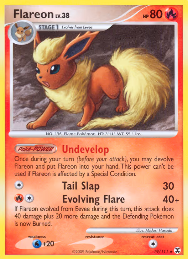 Flareon 19/111 Pokemon card