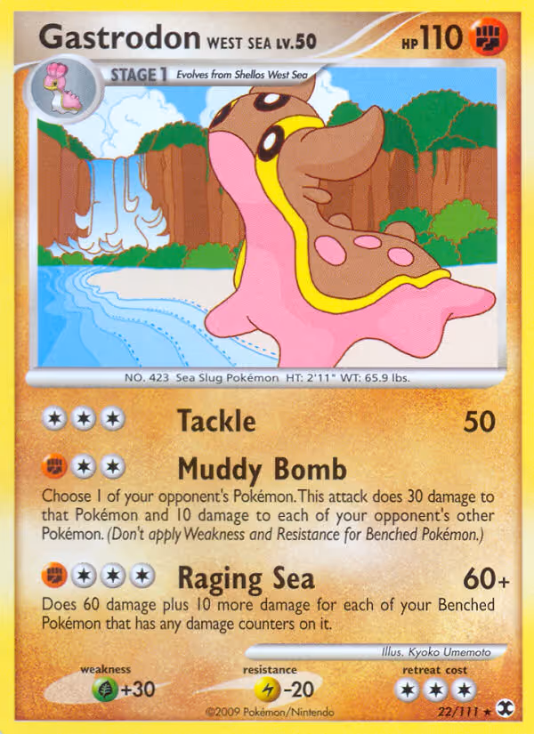 Gastrodon West Sea 22/111 Pokemon card