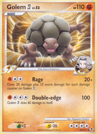 Golem E4 23/111 Pokemon card