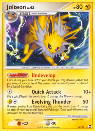 Jolteon 26/111 Pokemon card