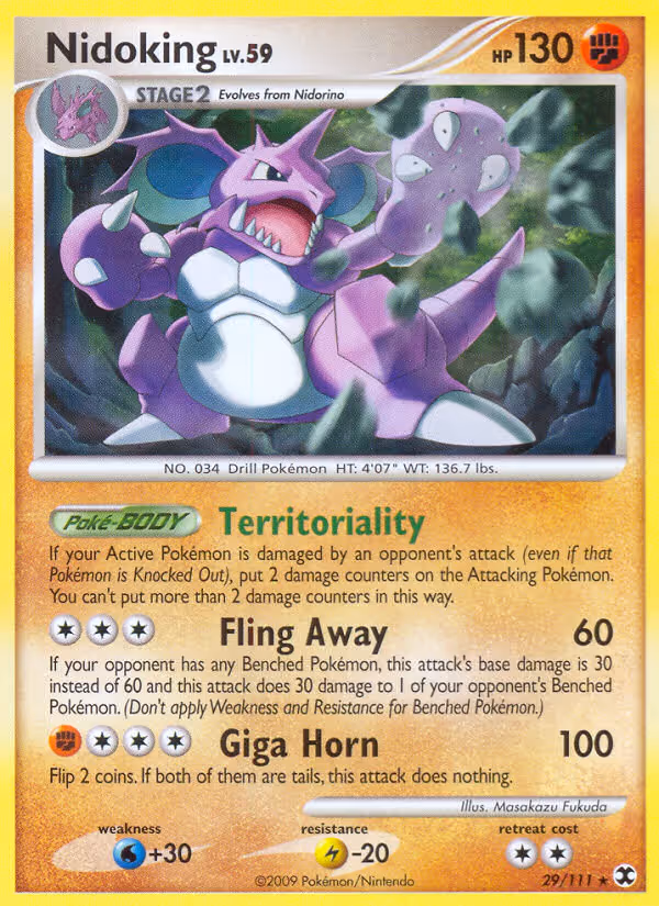 Nidoking 29/111 Pokemon card