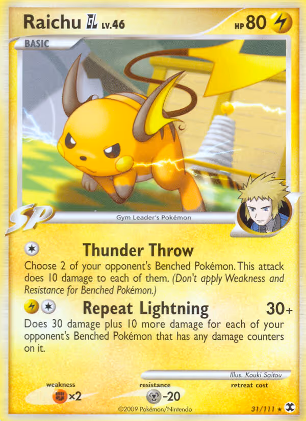 Raichu GL 31/111 Pokemon card
