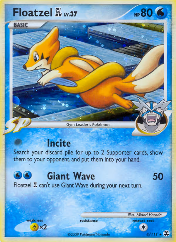 Floatzel GL 4/111 Pokemon card