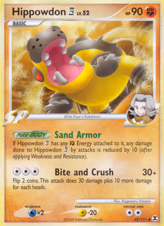 Hippowdon E4 42/111 Pokemon card