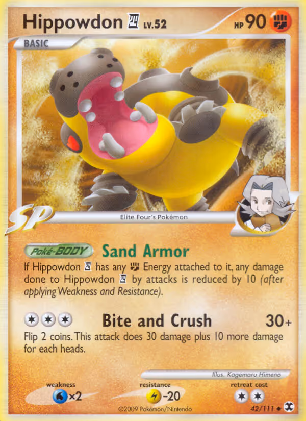 Hippowdon 4 42/111 Pokemon card