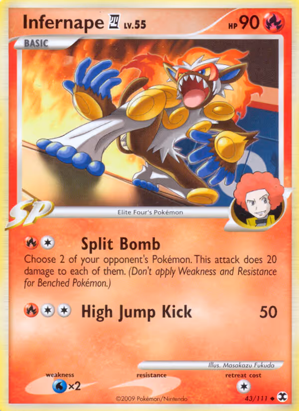 Infernape 4 43/111 Pokemon card