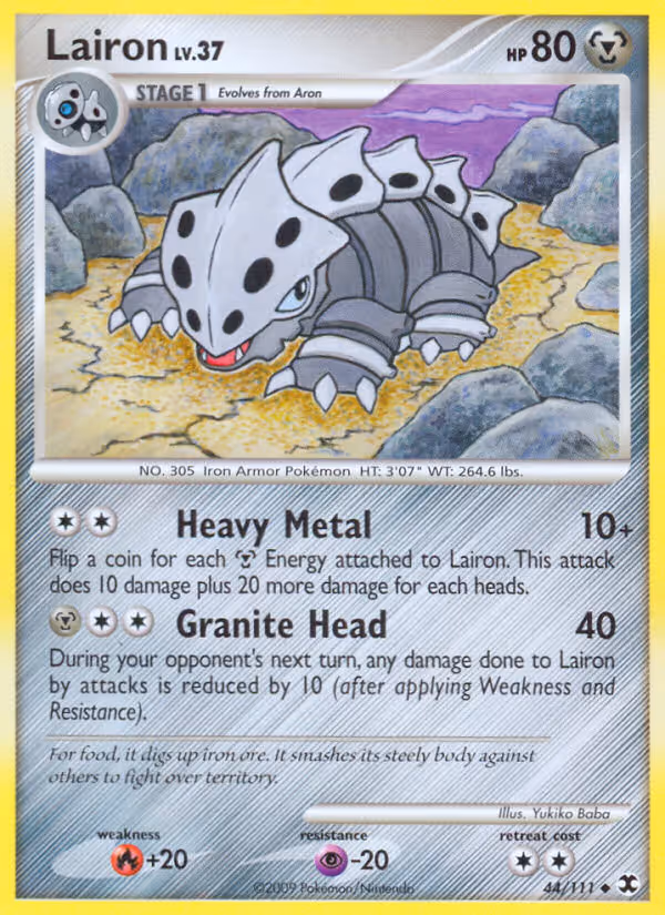 Lairon 44/111 Pokemon card