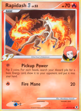Rapidash E4 47/111 Pokemon card
