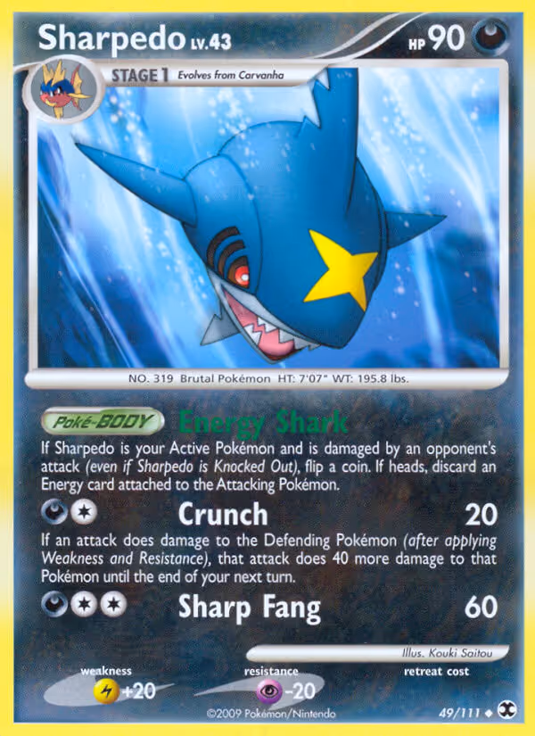 Sharpedo 49/111 Pokemon card