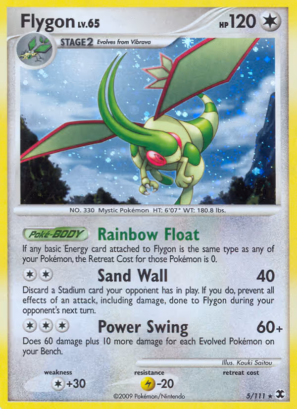 Flygon 5/111 Pokemon card