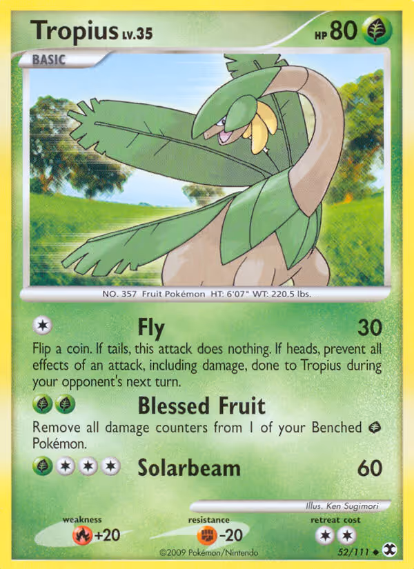 Tropius 52/111 Pokemon card
