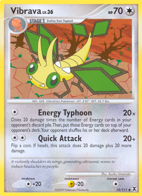 Vibrava 53/111 Pokemon card