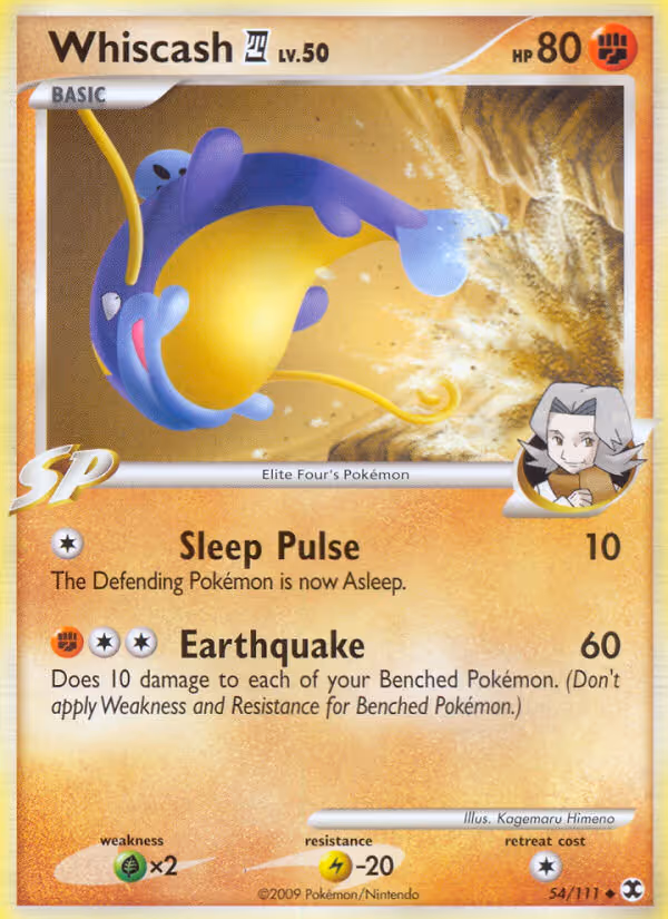 Whiscash 4 54/111 Pokemon card