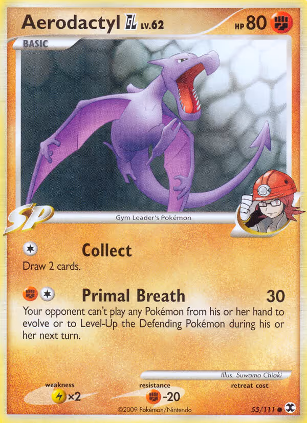 Aerodactyl GL 55/111 Pokemon card