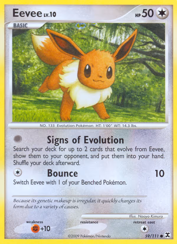 Eevee 59/111 Pokemon card