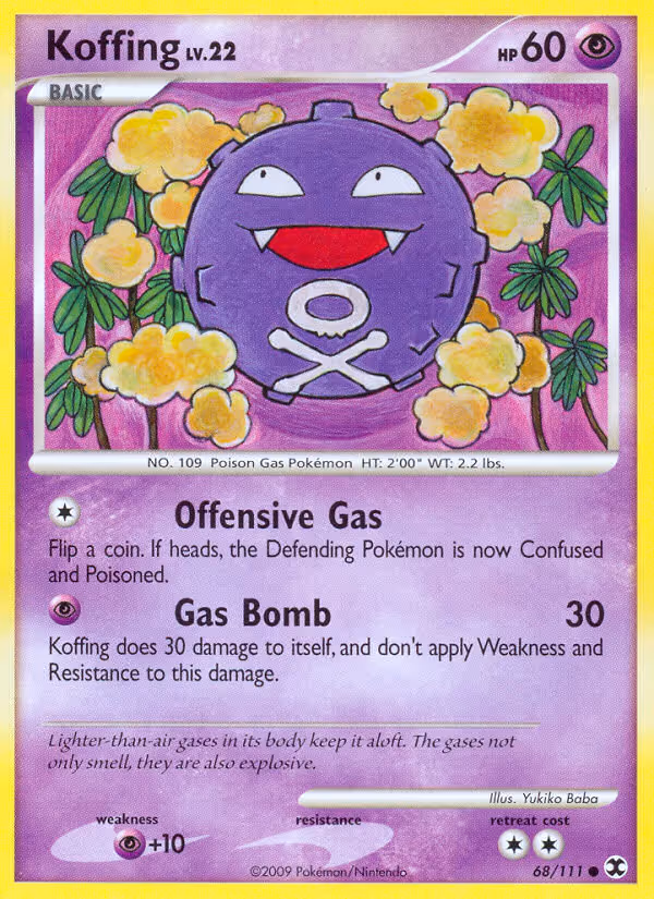 Koffing 68/111 Pokemon card