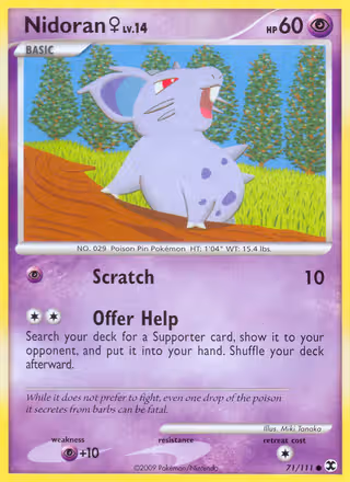 Nidoran ♀ 71/111 Pokemon card
