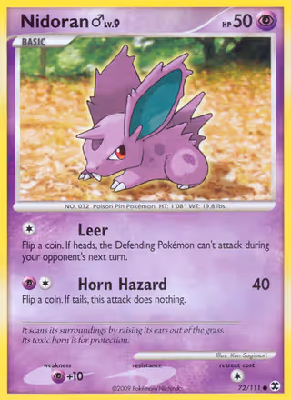 Nidoran ♂ 72/111 Pokemon card
