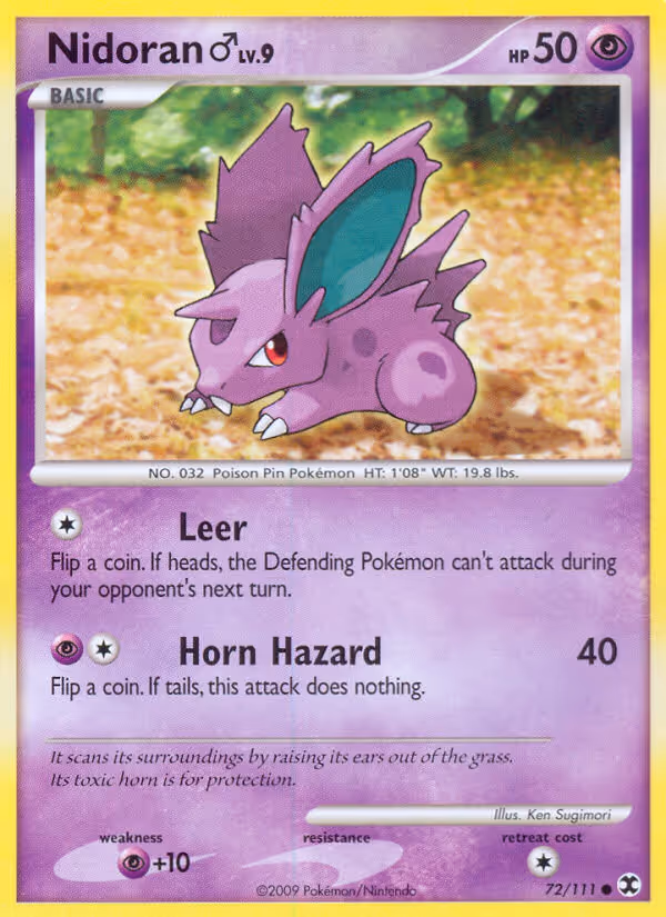 Nidoran♂ 72/111 Pokemon card