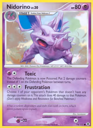 Nidorino 74/111 Pokemon card