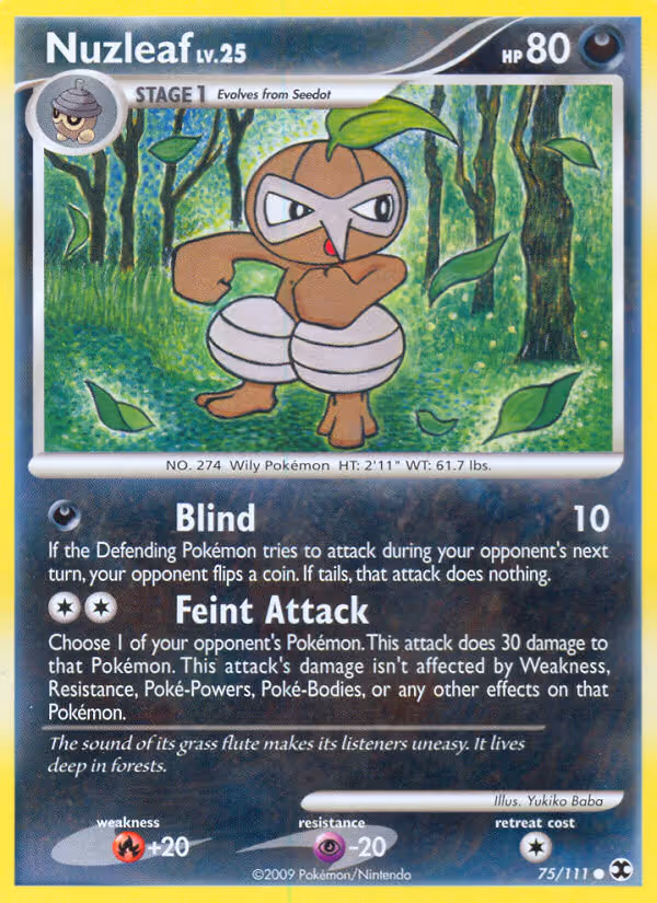 Nuzleaf 75/111 Pokemon card