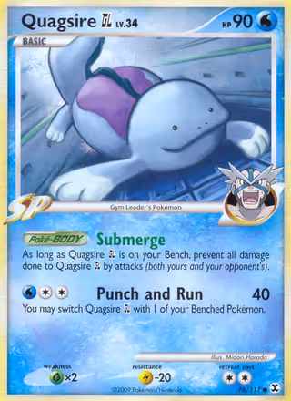 Quagsire GL 76/111 Pokemon card