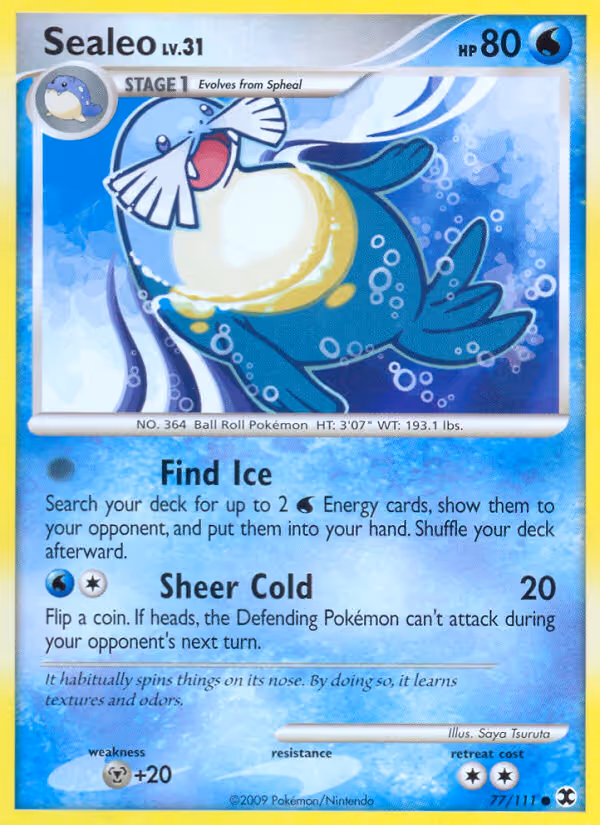 Sealeo 77/111 Pokemon card