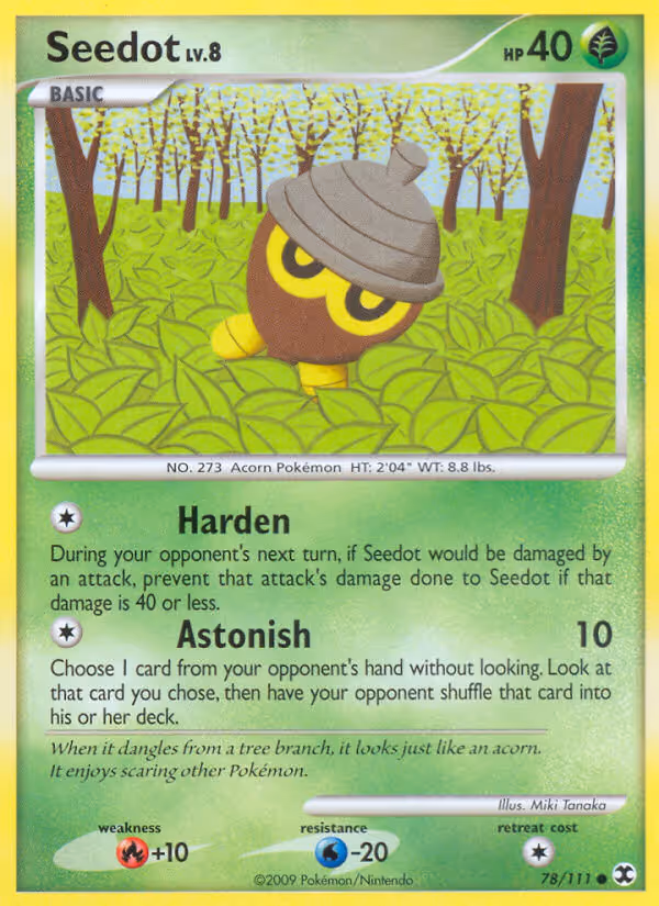 Seedot 78/111 Pokemon card