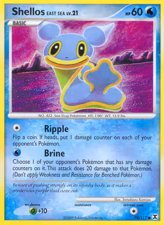 Shellos East Sea 79/111 Pokemon card