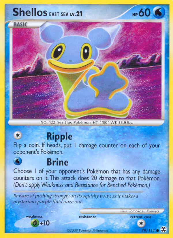 Shellos East Sea 79/111 Pokemon card