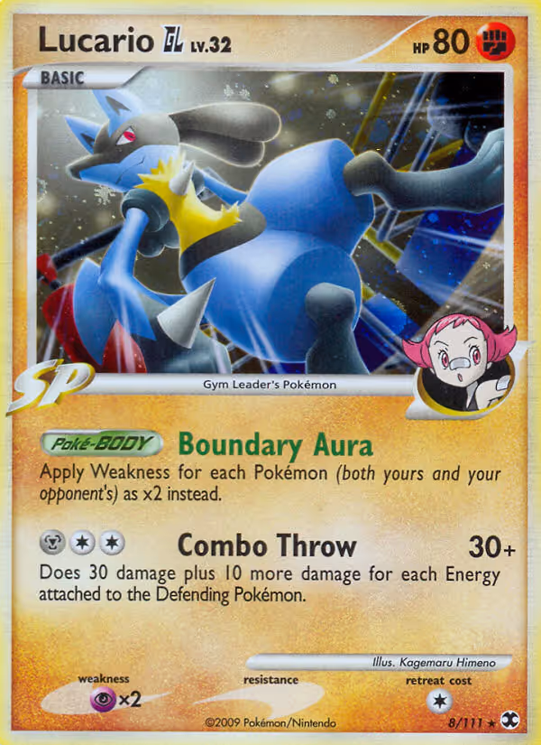 Lucario GL 8/111 Pokemon card