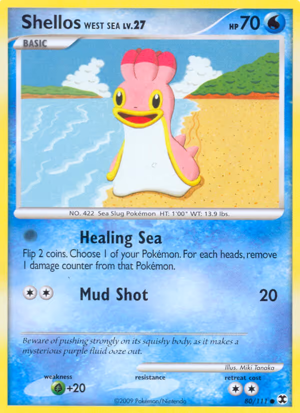 Shellos West Sea 80/111 Pokemon card