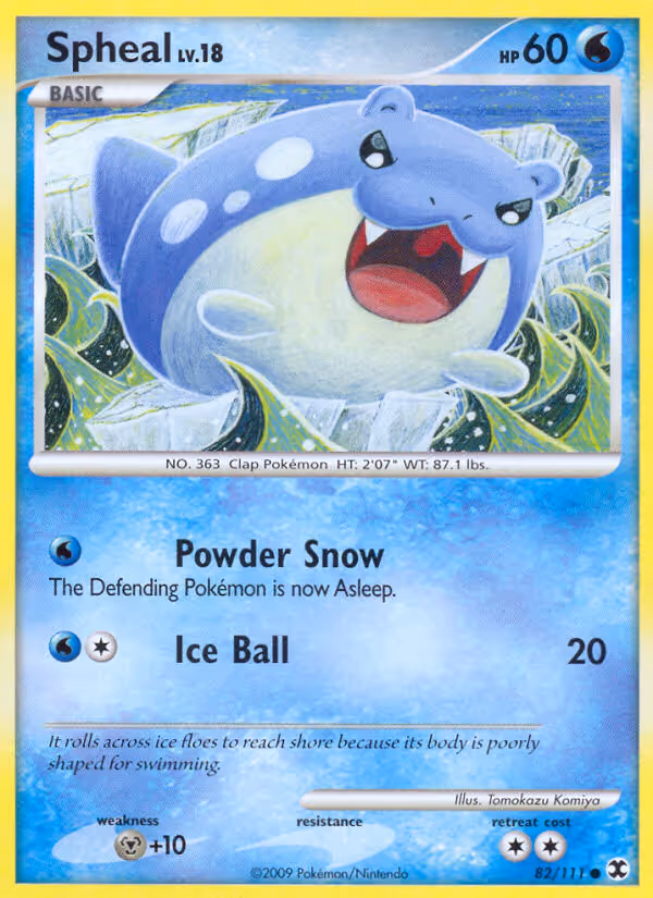 Spheal 82/111 Pokemon card