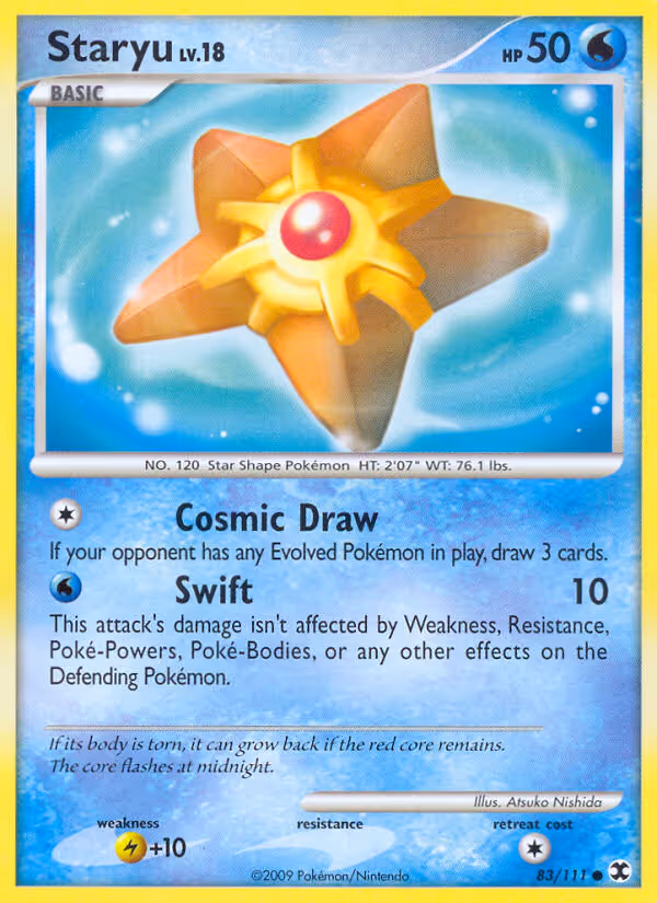 Staryu 83/111 Pokemon card