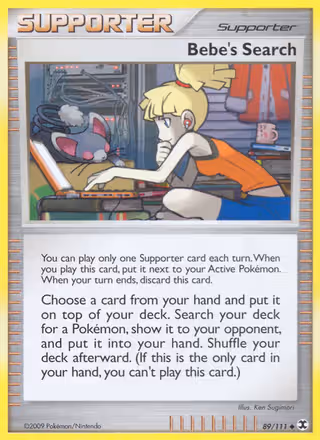 Bebe's Search 89/111 Pokemon card