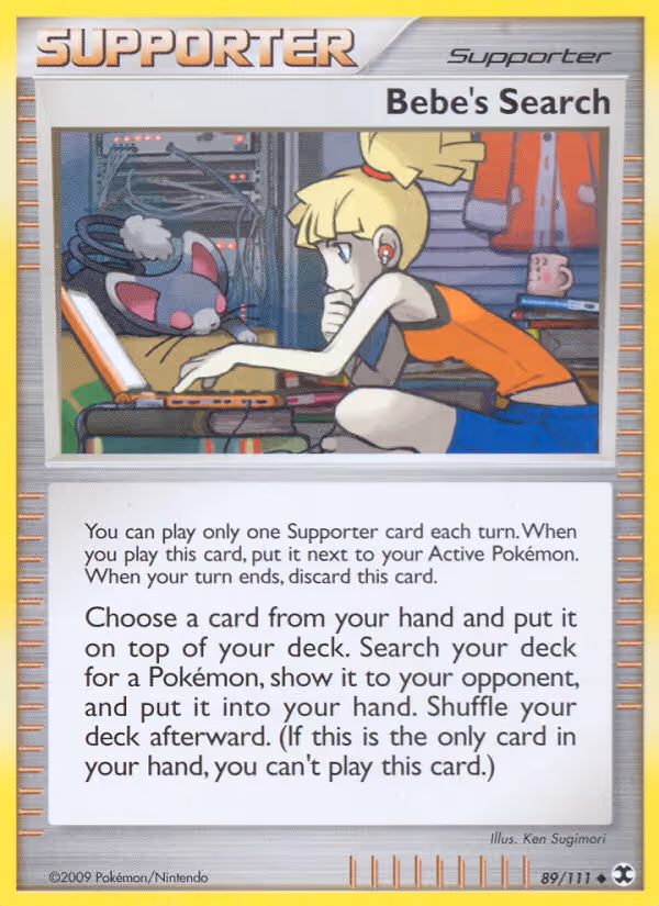 Bebe's Search 89/111 Pokemon card