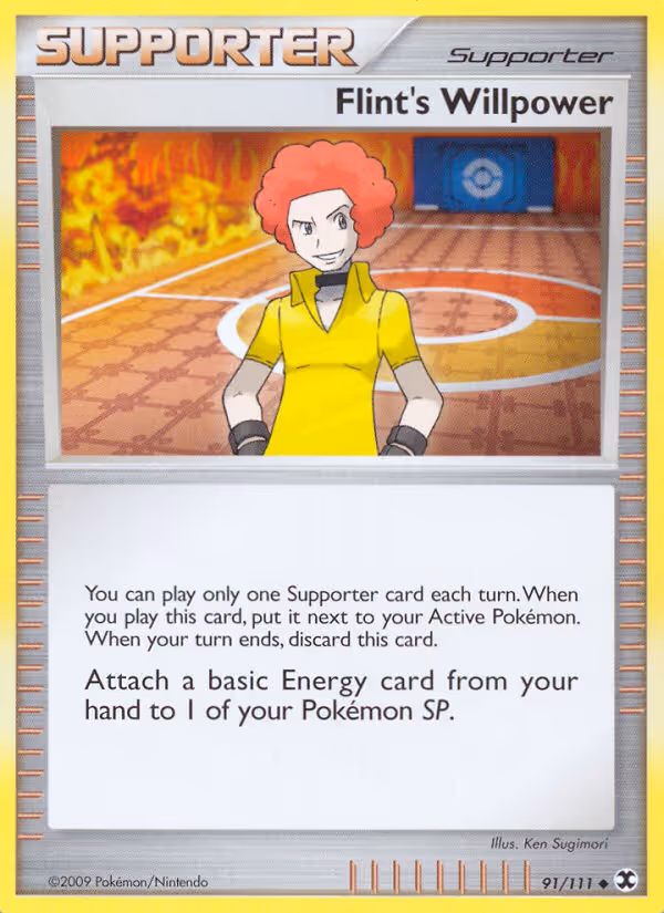 Flint's Willpower 91/111 Pokemon card