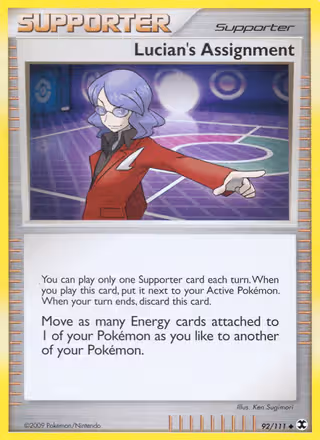 Lucian's Assignment 92/111 Pokemon card