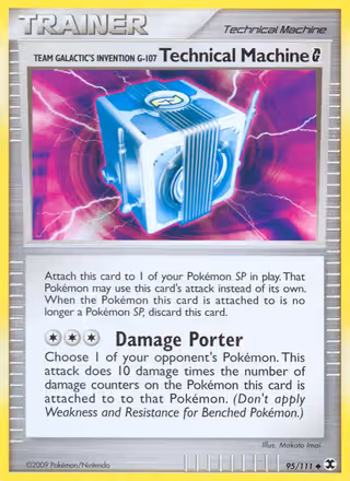 Team Galactic's Invention G-107 Technical Machine G 95/111 Pokemon card