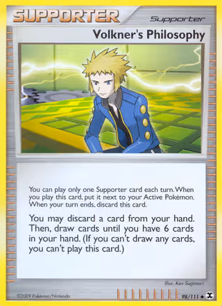 Volkner's Philosophy 98/111 Pokemon card