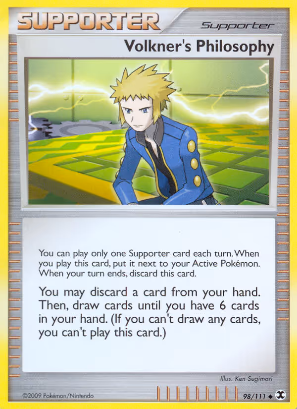 Volkner's Philosophy 98/111 Pokemon card