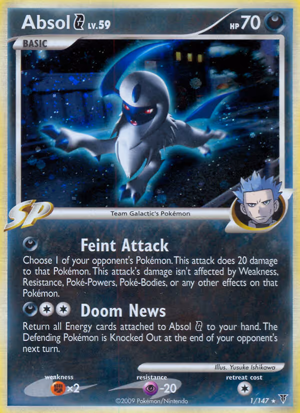 Absol G 1/147 Pokemon card